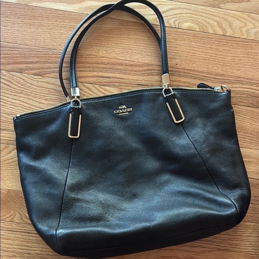 Coach Soft Black Leather Tote - Excellent Condition